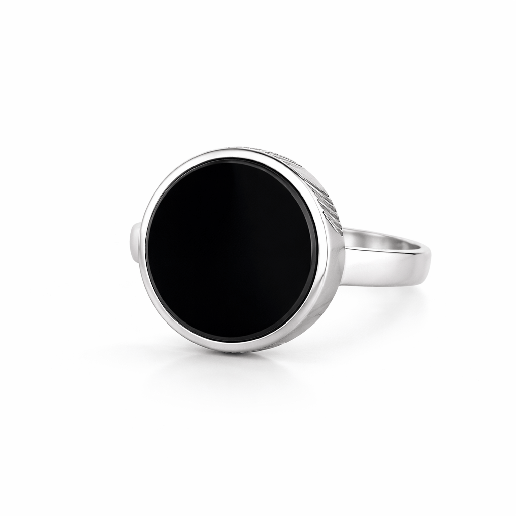 Women's 925 Sterling Silver Ring Inlaid Round Natural Stone Brief Design Cute Ring Fine Women Party Jewelry Hot 2024 Flamingo Stores