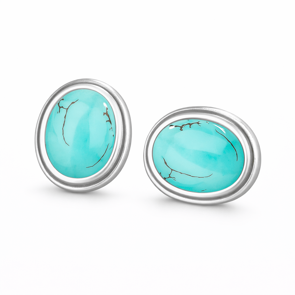 Oval Bezel Collection Earrings Flamingo Stores