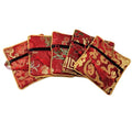 1pc Chinese Brocade Zipper Jewelry Bag Gift Pouch Square with Flower Pattern for Gift Packaging Shopping Storage Pouche - Flamingo Stores