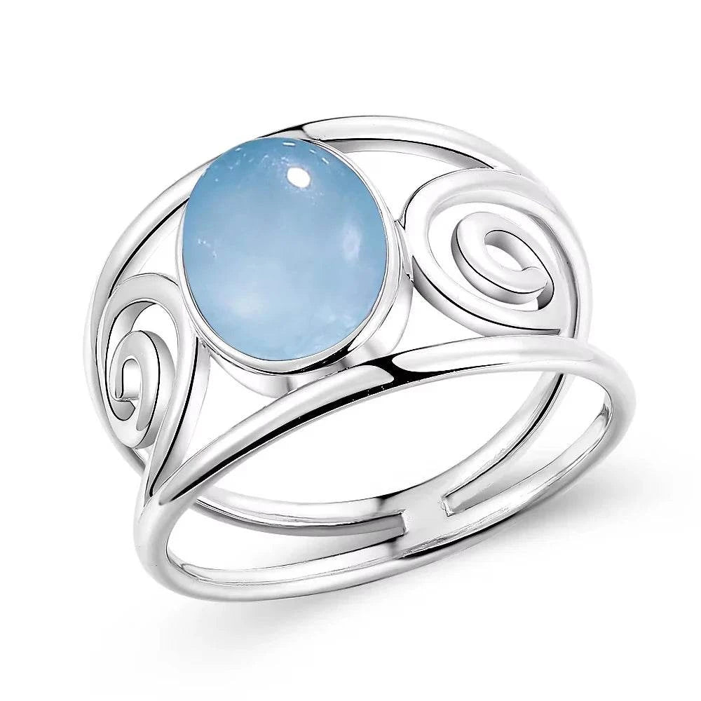 S925 Silver Natural Amethyst Rings 8*10MM Natural Gemstone Retro Silver Oval Shape Ring Fine Jewelry Gifts For Women - Flamingo Stores