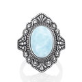 Vintage Larimar Ring Collection Flamingo Stores