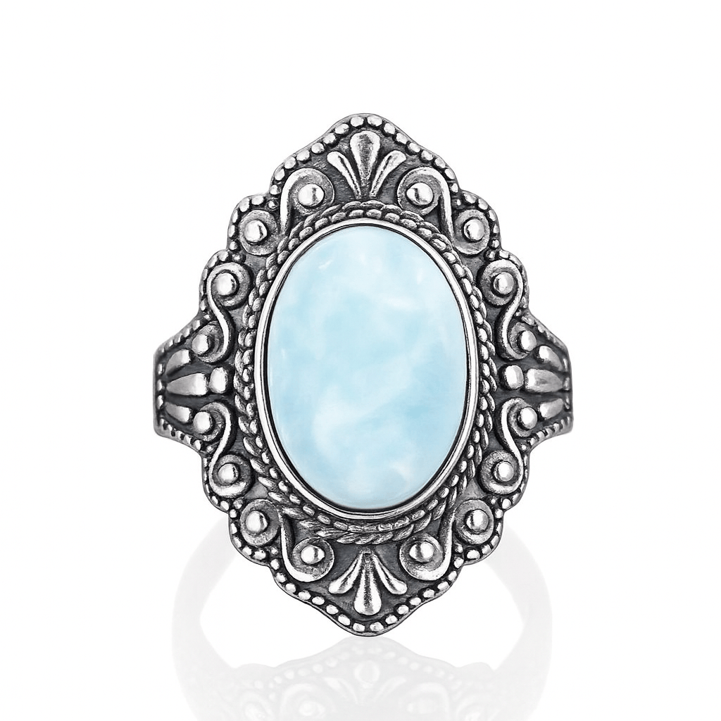 Vintage Larimar Ring Collection Flamingo Stores